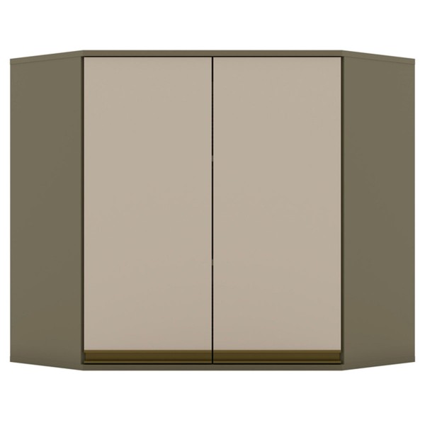 Armário Aéreo Cozinha Canto Oblíquo évelin 2 Portas Ci83 Duna/Cristal - Henn