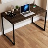 Mesa Escrivaninha Industrial Aço 120 Carvalho Dark/Preto - Panorama Móveis
