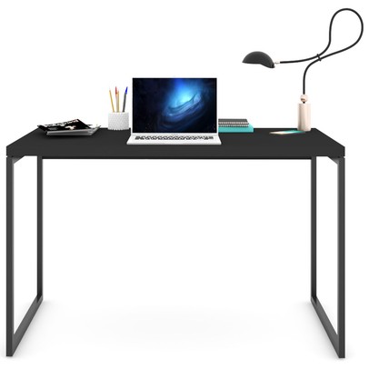 Mesa Escrivaninha Industrial Aço 120 ônix/Preto - Panorama Móveis