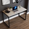 Mesa Escrivaninha Industrial Aço 120 Snow/Preto - Panorama Móveis