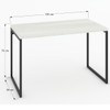 Mesa Escrivaninha Industrial Aço 120 Snow/Preto - Panorama Móveis