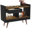 Aparador Luxo 1 Gaveta Preto/Nature 4064 - Jb Bechara