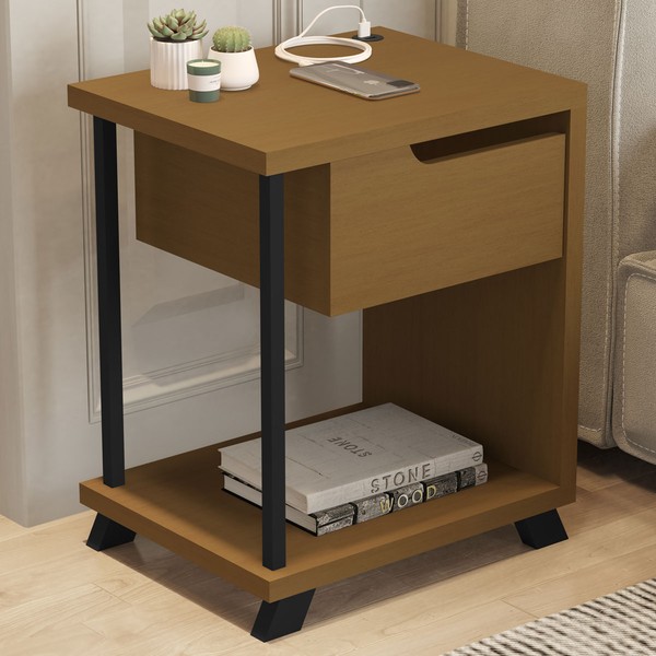 Mesa de Cabeceira Luxo 1 Gaveta Nature 1010 - Jb Bechara