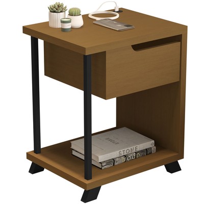 Mesa de Cabeceira Luxo 1 Gaveta Nature 1010 - Jb Bechara