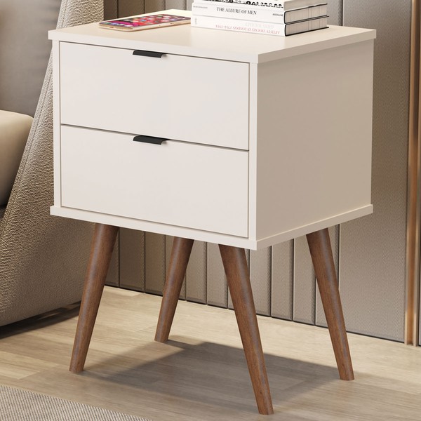 Mesa de Cabeceira Luxo 2 Gavetas Pérola 1818 - Jb Bechara