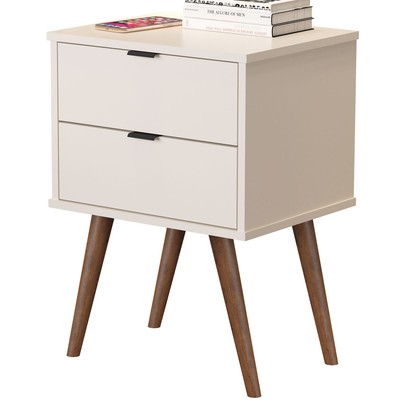 Mesa de Cabeceira Luxo 2 Gavetas Pérola 1818 - Jb Bechara