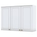 Armário Aéreo Cozinha 120 Cm Nova York 3 Portas 3 Prateleiras Branco Hp - Henn