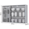 Armário Aéreo Cozinha 120 Cm Nova York 3 Portas 3 Prateleiras Branco Hp - Henn