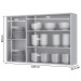 Armário Aéreo Cozinha 120 Cm Nova York 3 Portas 3 Prateleiras Branco Hp - Henn