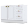 Balcão de Cozinha para Pia Nova York 2 Portas 3 Gavetas Branco Hp - Henn