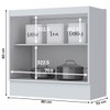 Armário de Cozinha Nova York 2 Portas 1 Prateleira Branco Hp - Henn