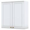 Armário Aéreo Cozinha 80 Cm Nova York 2 Portas 2 Prateleiras Branco Hp - Henn