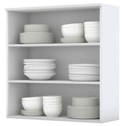 Armário Aéreo Cozinha 80 Cm Nova York 2 Portas 2 Prateleiras Branco Hp - Henn