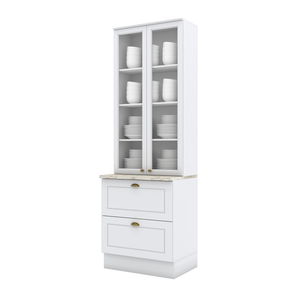 Paneleiros Nova York 2 Portas 2 Gavetas Branco Hp - Henn