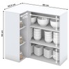 Armário Aéreo Cozinha Canto Nova York 1 Porta 2 Prateleiras Branco Hp - Henn