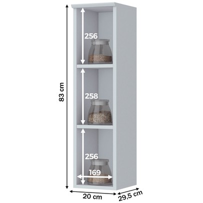 Nicho de Cozinha Nova York 2 Prateleiras Branco Hp - Henn