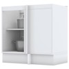 Armário de Cozinha Canto Reto Nova York 1 Porta 1 Prateleira Branco Hp - Henn