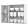 Armário Aéreo Cozinha 120 Cm Nova York 3 Portas 3 Prateleiras com Vidro Branco Hp - Henn