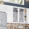 Armário Aéreo Cozinha 120 Cm Nova York 3 Portas 3 Prateleiras com Vidro Branco Hp - Henn