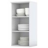 Armário Aéreo Cozinha Nova York 1 Porta 2 Prateleiras Branco Hp - Henn