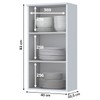 Armário Aéreo Cozinha Nova York 1 Porta 2 Prateleiras Branco Hp - Henn