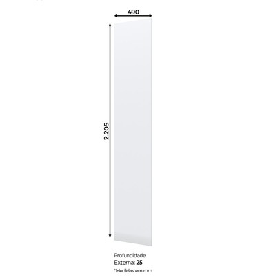 Lateral 49 Cm Nova York Branco Hp - Henn