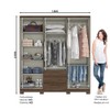 Guarda-Roupa Casal City 6 Portas 3 Gavetas Castanho Hp - Henn