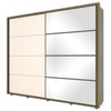 Guarda-Roupa Casal Dallas 2 Portas 6 Gavetas com Espelho Duna/Off White - Henn