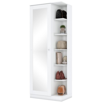 Sapateira íris 1 Porta 11 Prateleiras com Espelho Branco Hp - Henn