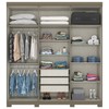 Guarda-Roupa Casal Kurt 6 Portas 3 Gavetas com Espelho Duna/Cristal - Henn