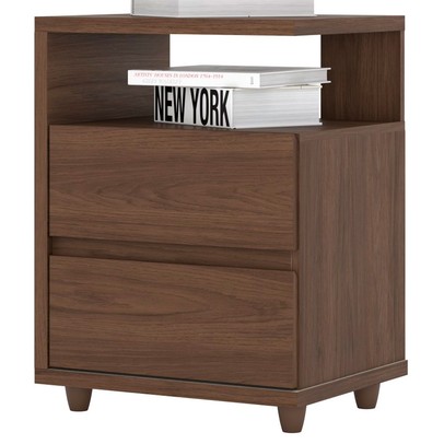 Mesa de Cabeceira Lacy 2 Gavetas Flex Castanho Hp - Henn