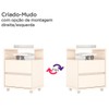 Mesa de Cabeceira Lacy 2 Gavetas Flex Off White - Henn