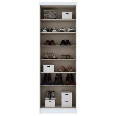 Armário Multiuso 2 Portas 6 Prateleiras Branco - Henn