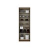 Armário Multiuso 2 Portas 6 Prateleiras Castanho Hp - Henn