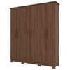 Guarda-Roupa Casal Lima 6 Portas 3 Gavetas Castanho Hp - Henn