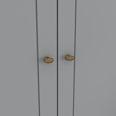 Guarda-Roupa Casal Mississipi 6 Portas 4 Gavetas Cinza - Henn