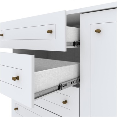 Cômoda Mississipi 1 Porta 4 Gavetas Branco Hp - Henn