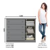 Cômoda Mississipi 1 Porta 4 Gavetas Cinza - Henn
