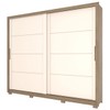 Guarda-Roupa Casal Parma 2 Portas 4 Gavetas Rústico/Off White - Henn