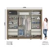 Guarda-Roupa Casal Parma 2 Portas 4 Gavetas Rústico/Off White - Henn