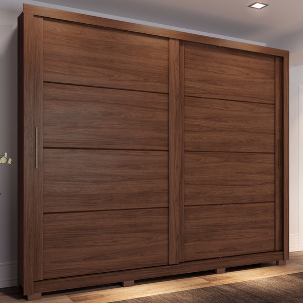 Guarda-Roupa Casal Parma 2 Portas 4 Gavetas Castanho Hp - Henn