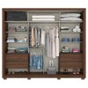 Guarda-Roupa Casal Parma 2 Portas 4 Gavetas Castanho Hp - Henn