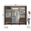 Guarda-Roupa Casal Parma 2 Portas 4 Gavetas Castanho Hp - Henn
