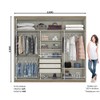 Guarda-Roupa Casal Pérola 6 Portas 3 Gavetas Rústico/Off White - Henn