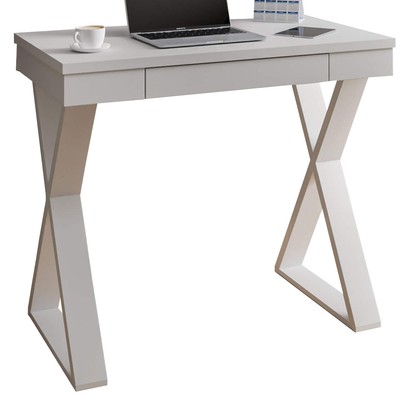 Escritório Completo Veneza 1 Gaveta 2 Prateleiras Branco - Artany Móveis