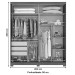 Guarda-Roupa Casal Turin 2 Portas 3 Gavetas Flex com Espelho Branco/Rosa Chá - Henn