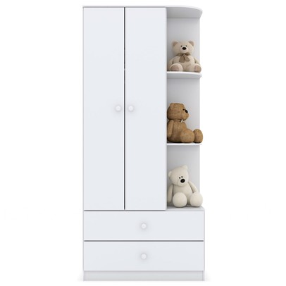 Guarda-Roupa Infantil Amarelinha 2 Portas 2 Gavetas Branco - Henn