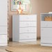 Cômoda Infantil Amarelinha 4 Gavetas Branco - Henn