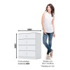 Cômoda Infantil Amarelinha 4 Gavetas Branco - Henn