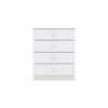 Cômoda Infantil Amarelinha 4 Gavetas Branco - Henn